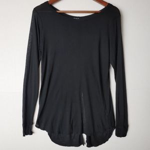Benjamin Jay open back black blouse Size large